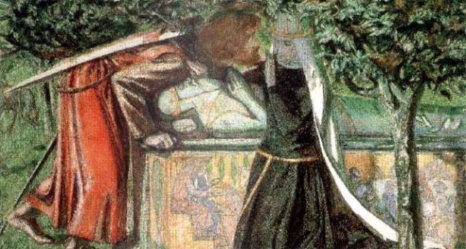 Lancelot et Guenièvre au Tombeau d'Arthur