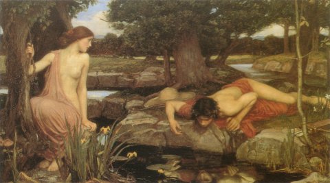 Narcisse (Νάρκισσος) & Écho (Ἠχώ) — Le jeune homme vaniteux et la nymphe