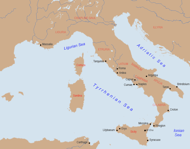 Carte de l'Italie