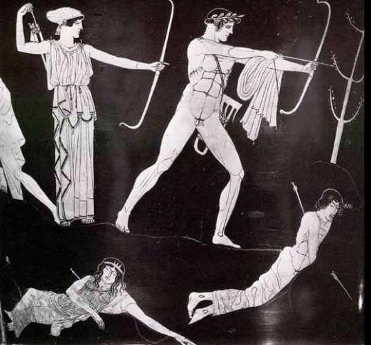 Niobé (Νιόβη) — Reine thébaine d'hubris, changée en pierre