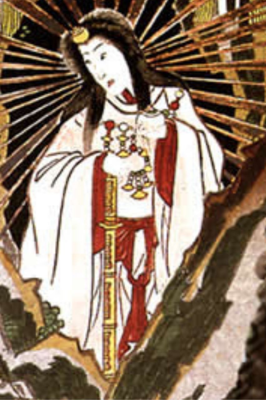 Estampe d'Amaterasu, déesse du soleil