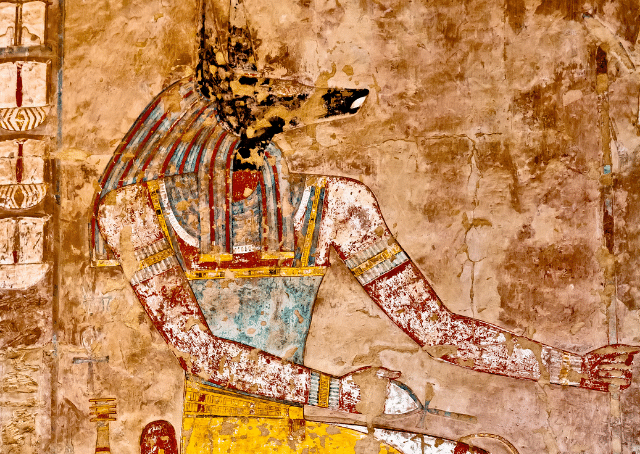Le dieu égyptien de la momification et de l'embaumement Anubis