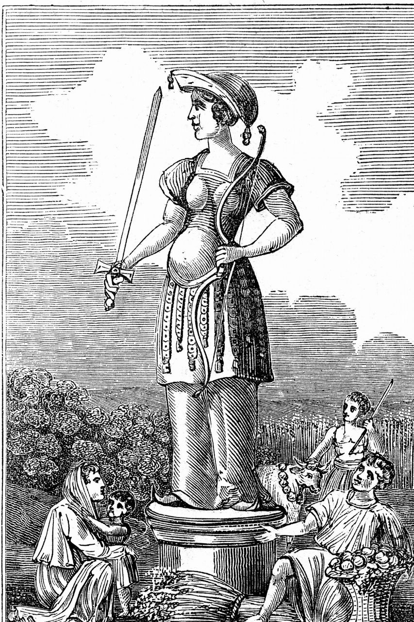 Freya, la déesse de l'amour, gravure sur bois