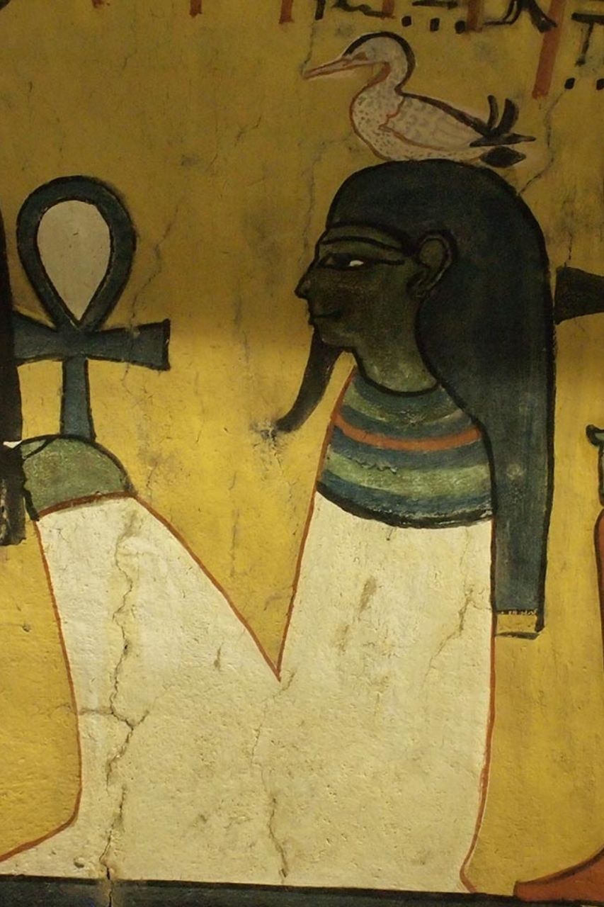 Illustration de Geb sur le mur