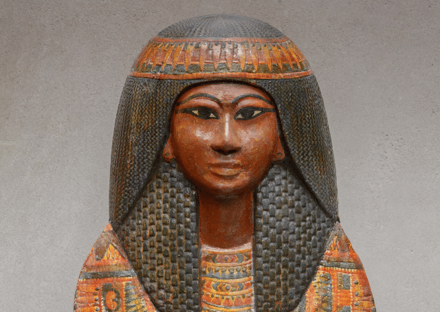 Masque de momie de Khonsu dieu égyptien de la lune et du temps