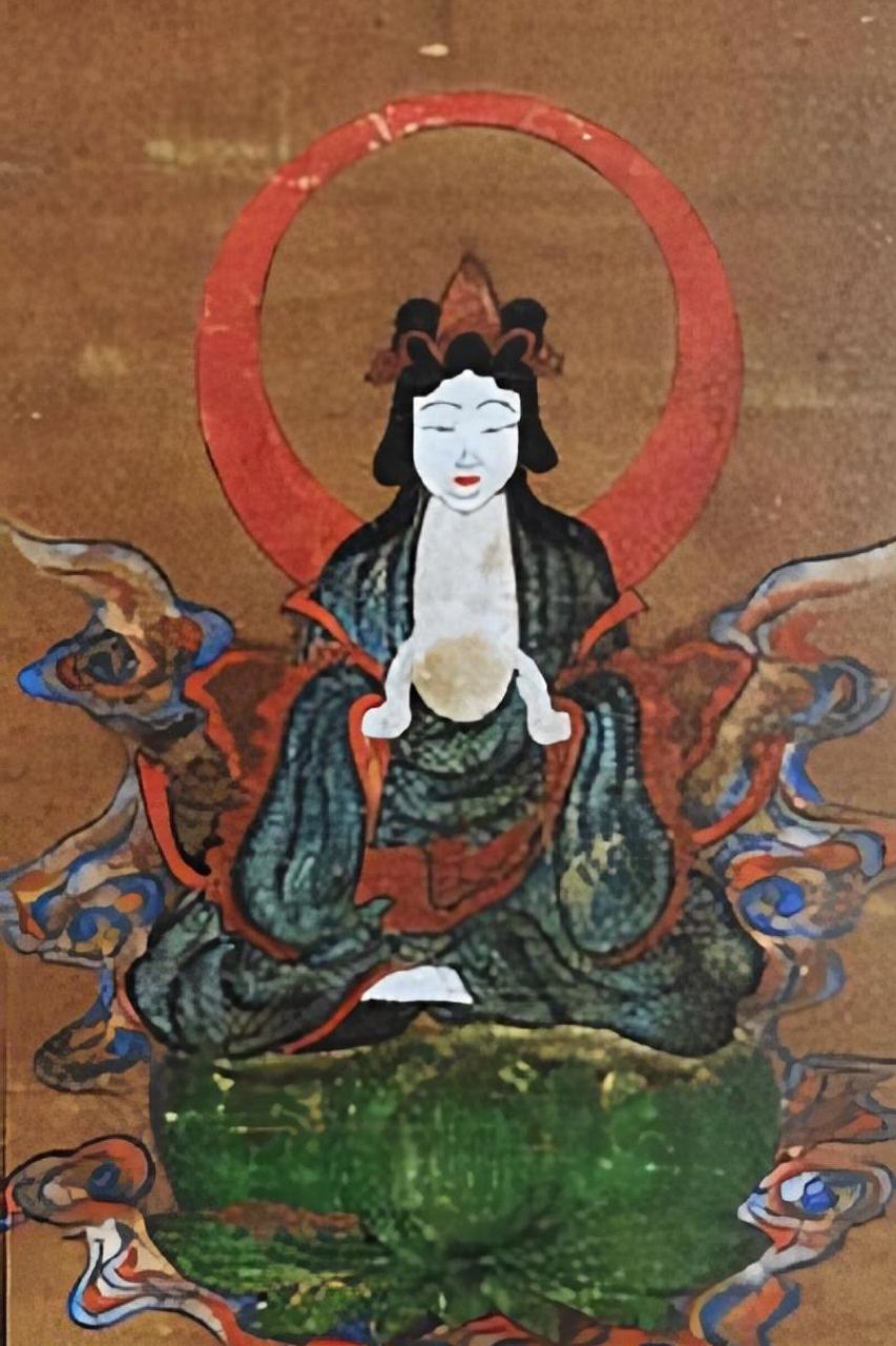 Estampe sur bois du dieu de la lune