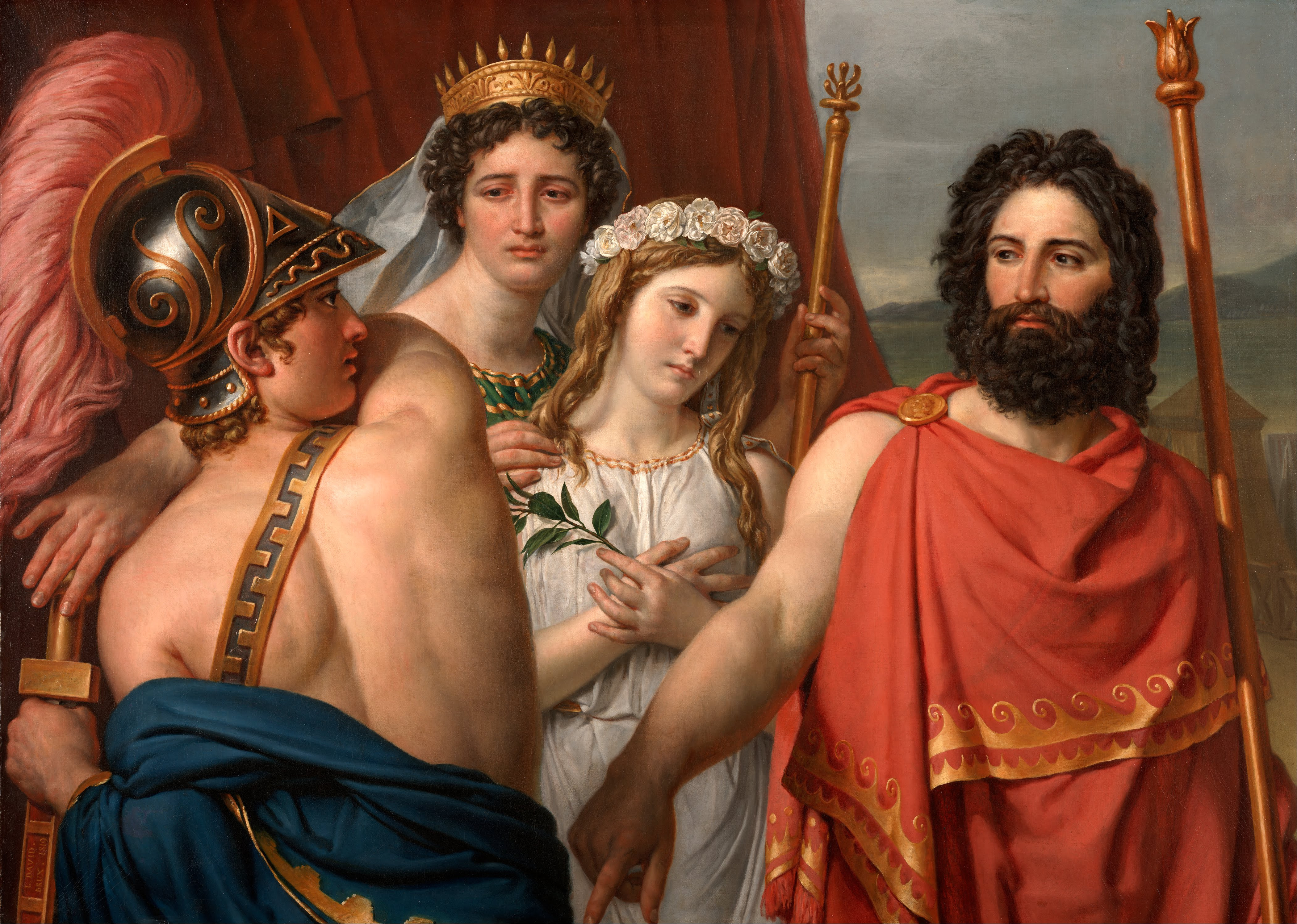 La Colère d'Achille par Jacques-Louis David