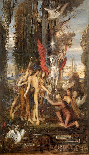Hésiode et les Muses par Gustave Moreau