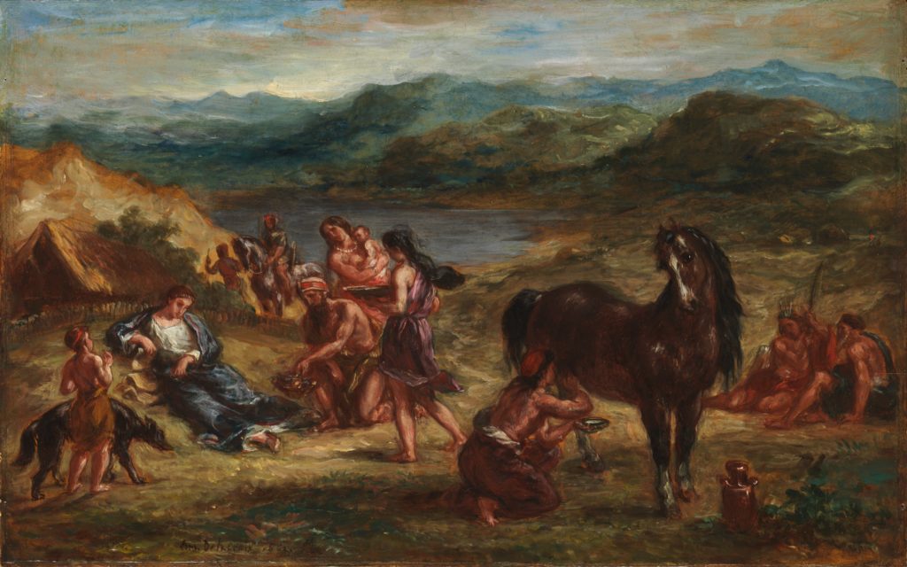 Peinture représentant Ovide parmi les Scythes en exil