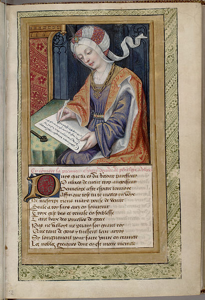 Pénélope écrivant à Ulysse, illustration des Héroïdes