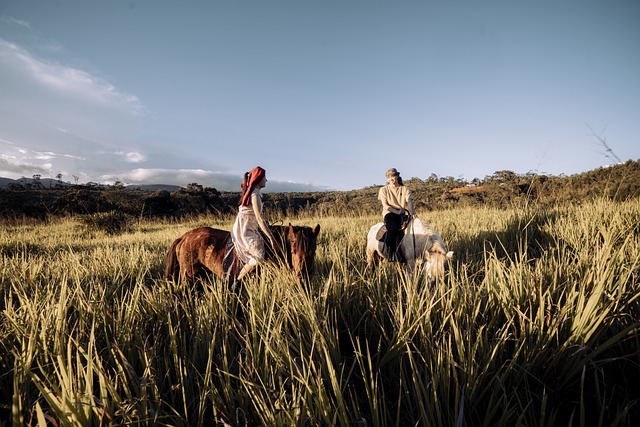 Femmes adyghés à cheval