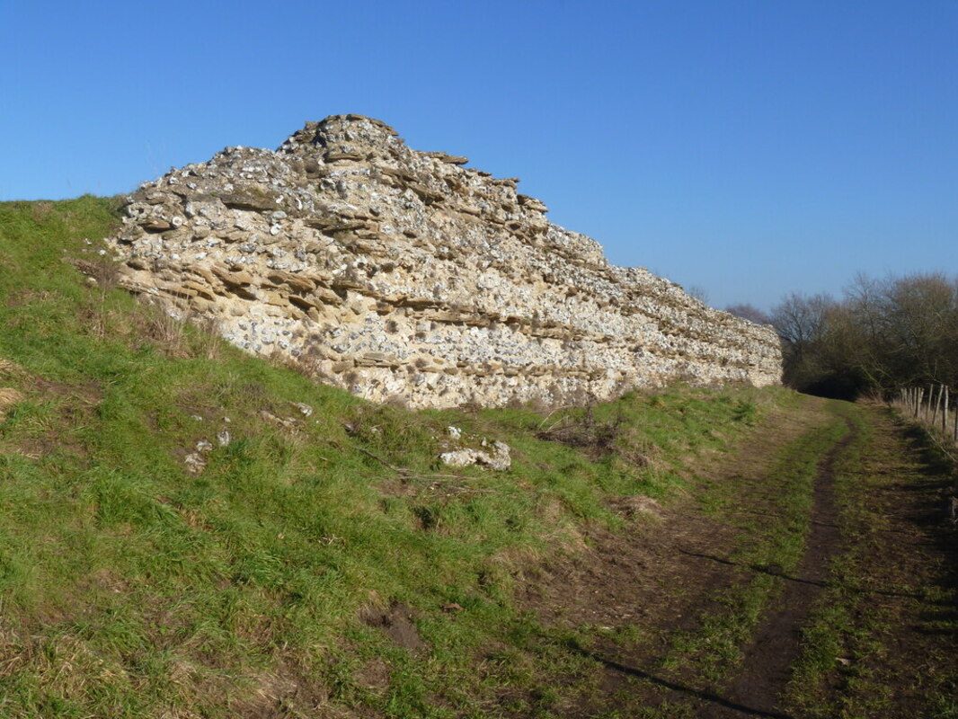 Partie des ruines romaines de Calleva Atrebatum, Silchester. Photo de Michael Dibb, CC-BY 2.0