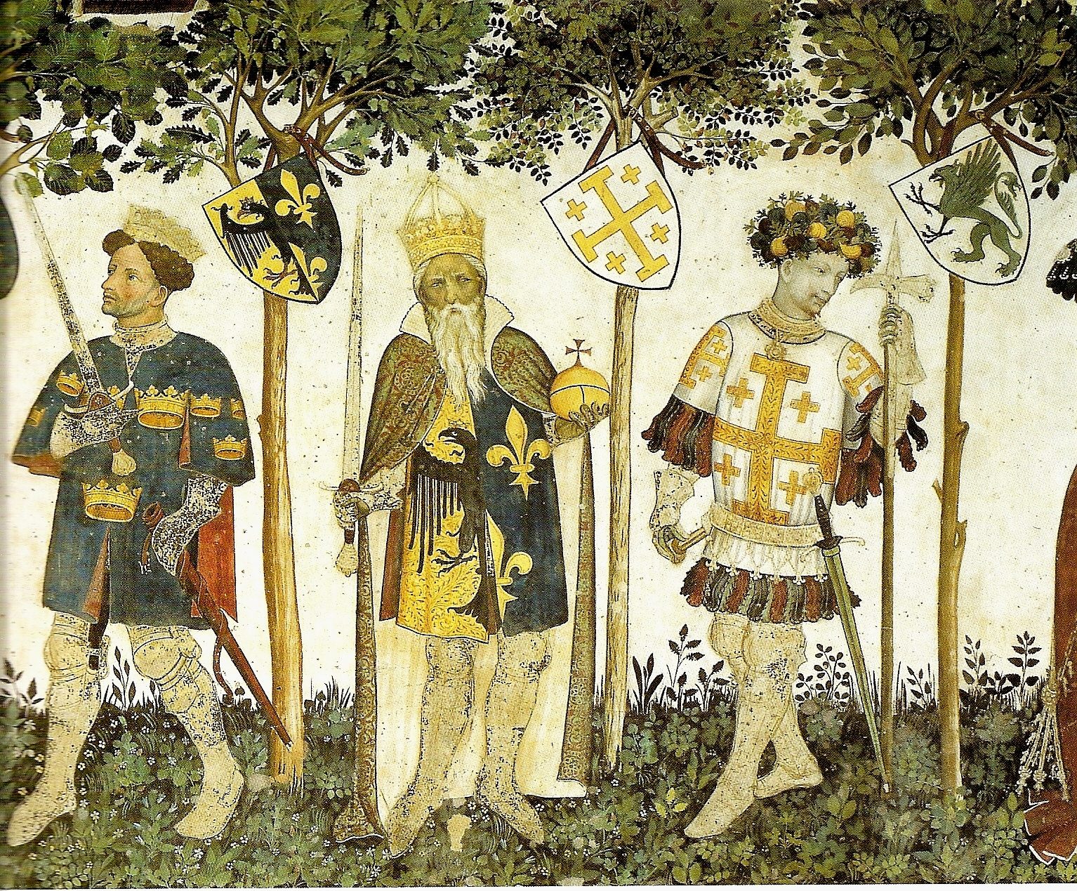 Le roi Arthur, Charlemagne, Godefroy de Bouillon