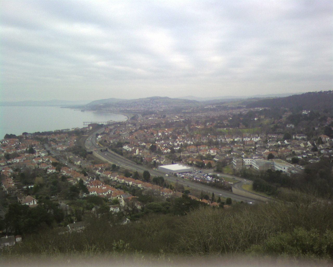 Vue de la baie de Colwyn depuis Bryn Euryn
