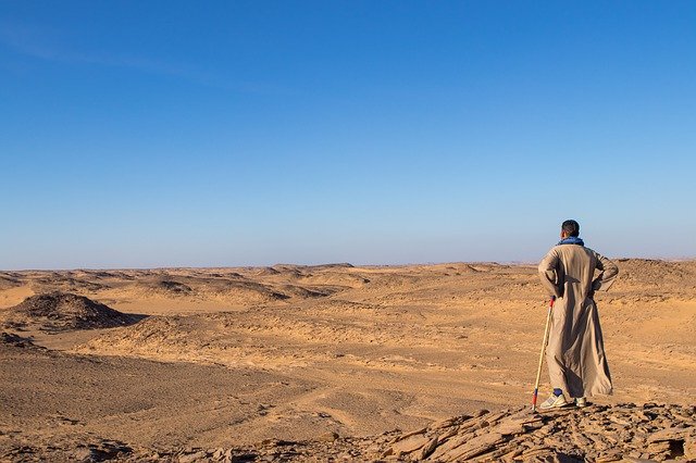 Un Égyptien dans le désert
