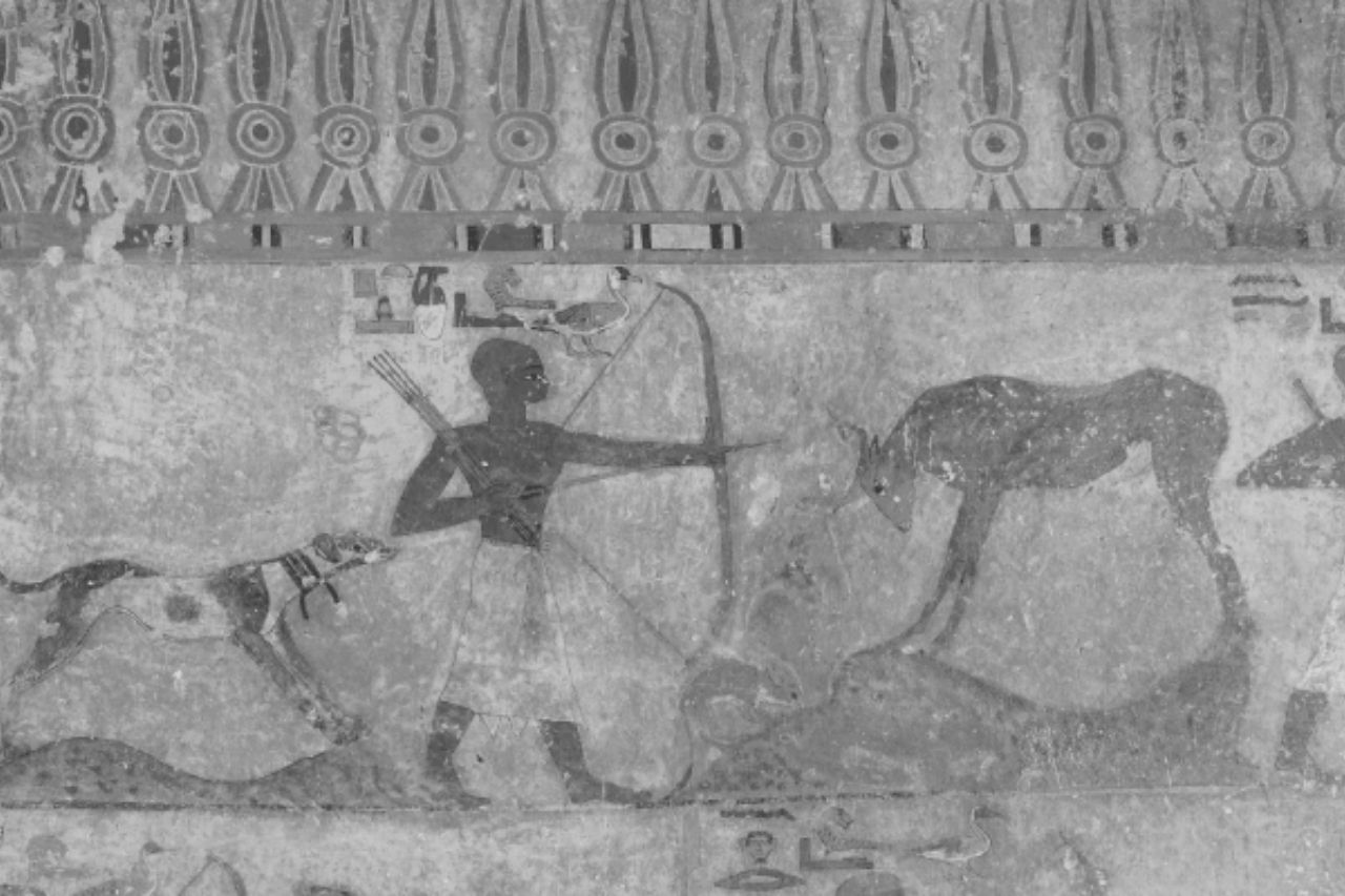 Scène de chasse dans la tombe de Beni Hasan