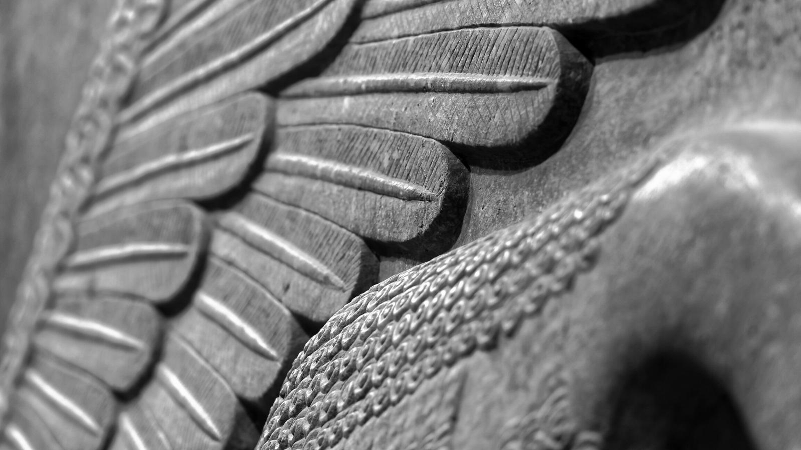 Détail des ailes de Lamassu