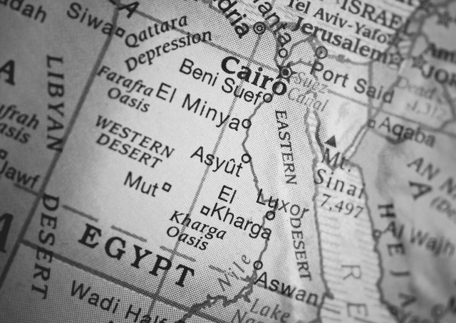 Carte du Caire en Égypte, lieu de naissance du khédive Ismail Pacha