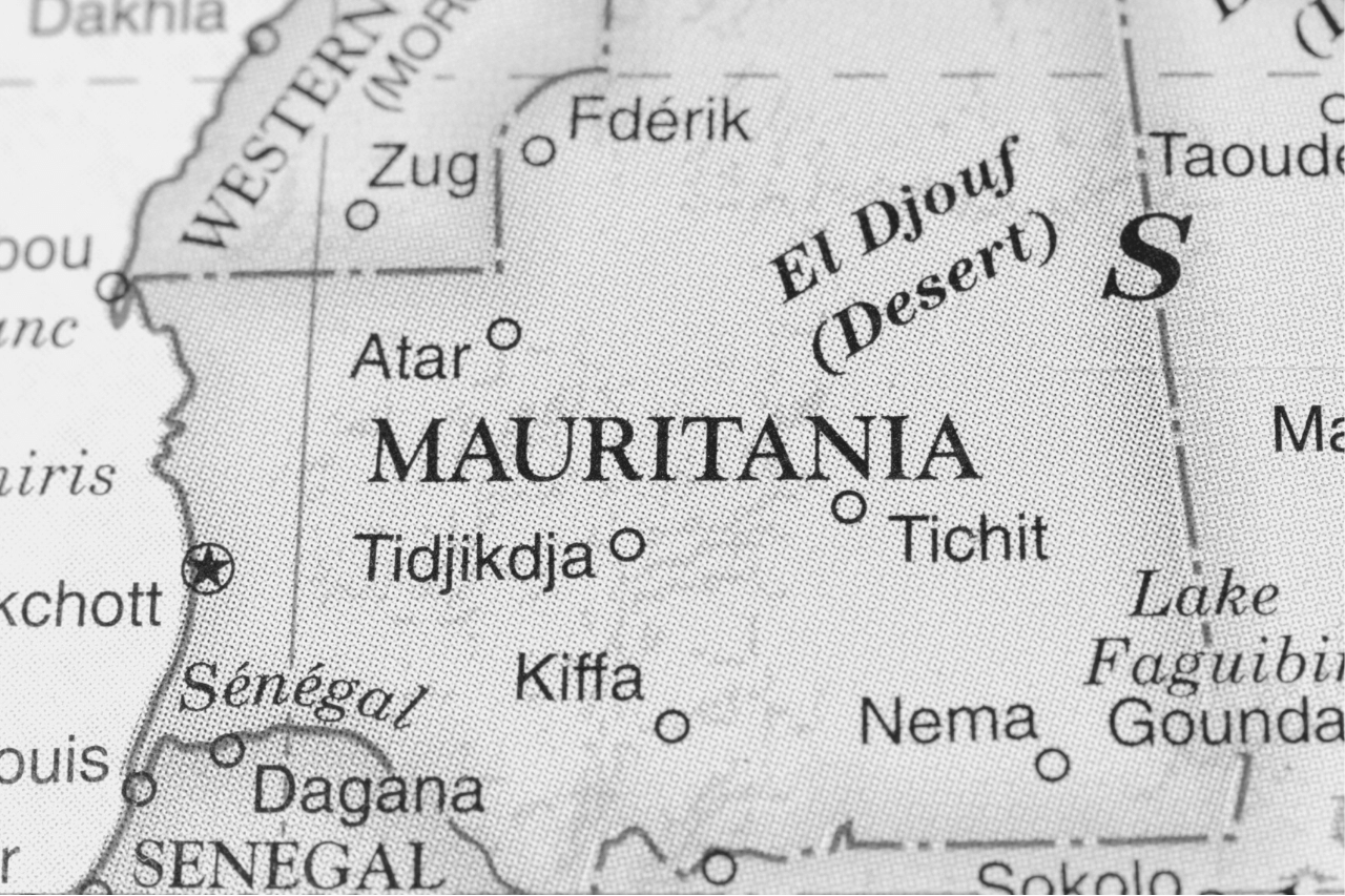 Carte de la Mauritanie