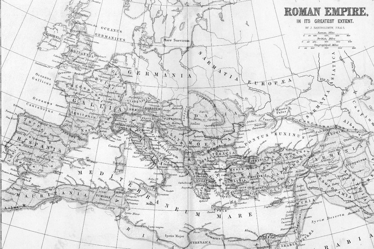 Carte de l'Empire romain avant sa chute