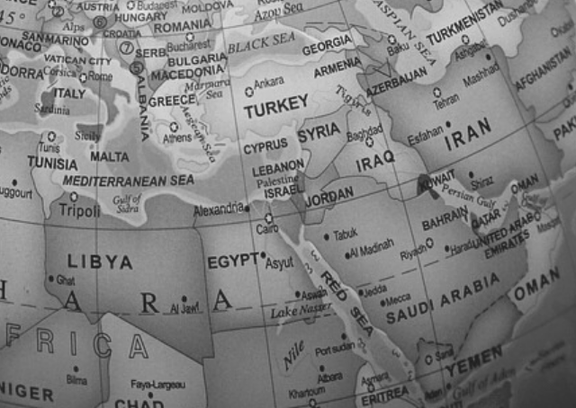 Carte montrant l'emplacement d'Israël et ses frontières