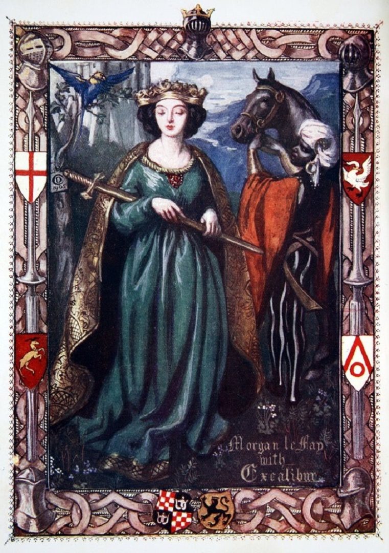 Morgane la Fée avec Excalibur, Dora Curtis, 1905