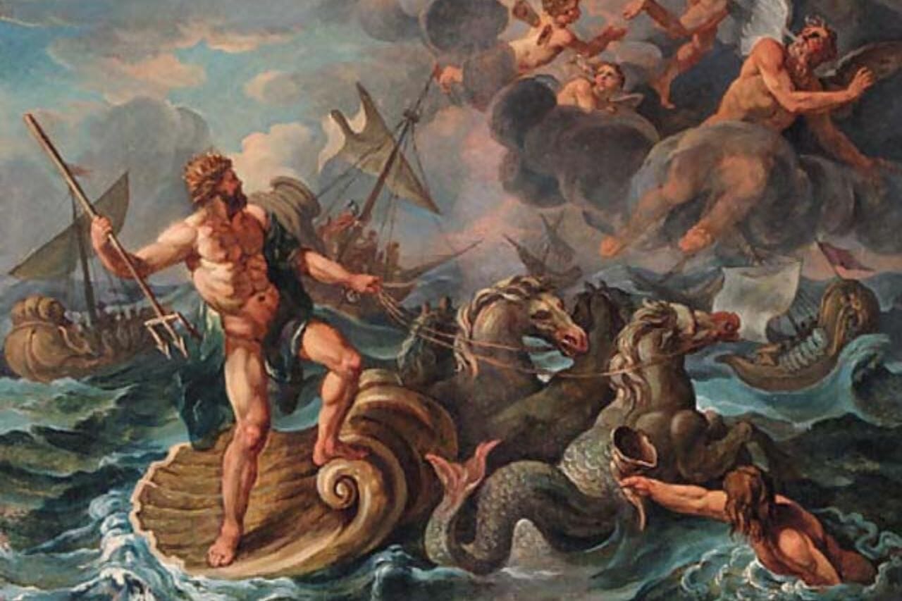 Poséidon — Dieu grec de la mer et des chevaux (Neptune romain)