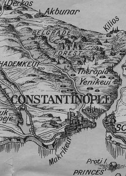 Ancienne carte de Constantinople