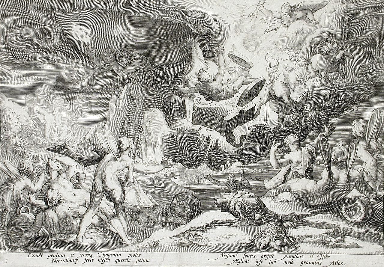 Phaéton conduisant le char vers le Soleil, Hendrik Goltzius, 1590