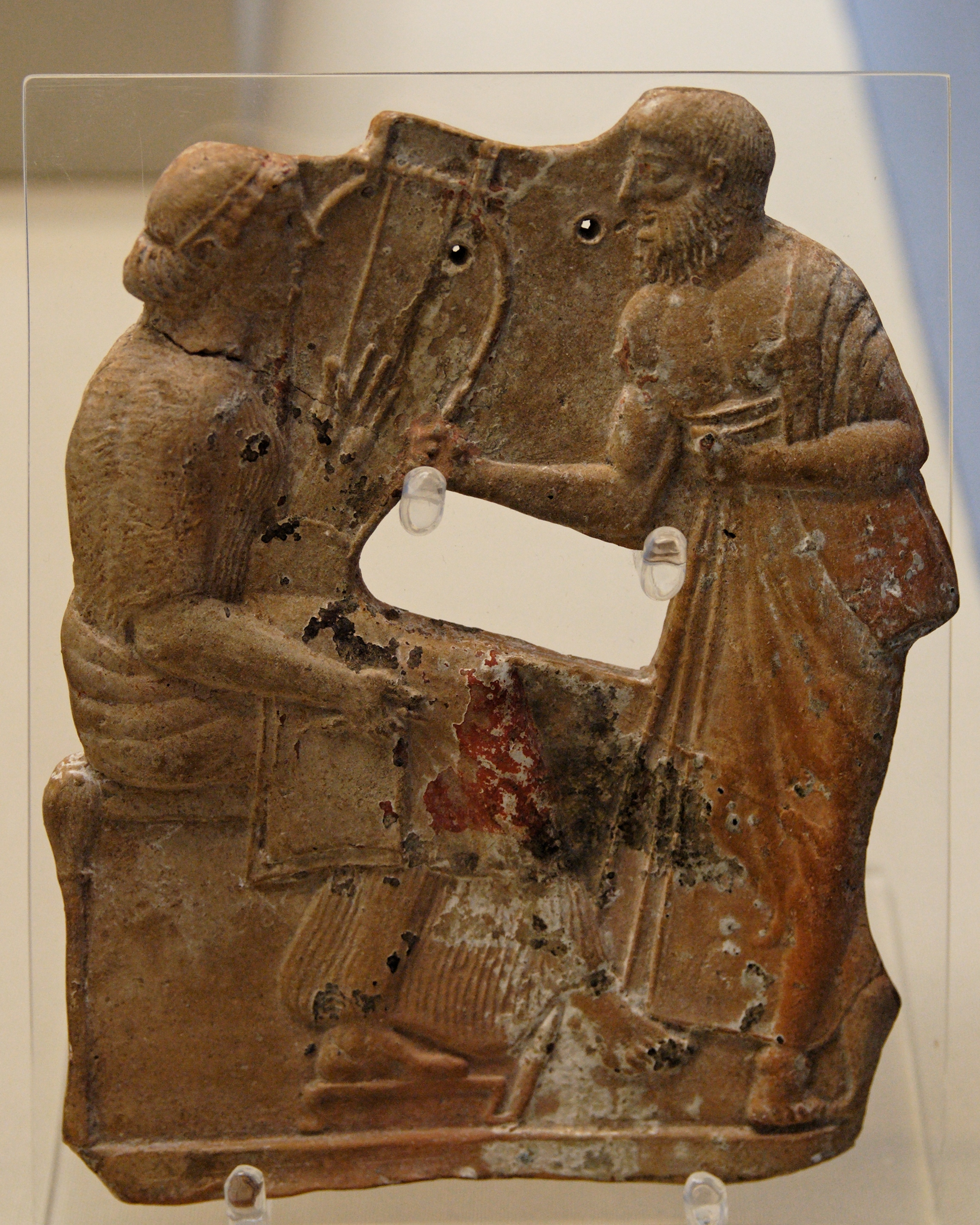 Alcée et Sappho, peinture sur vase de la Grèce antique