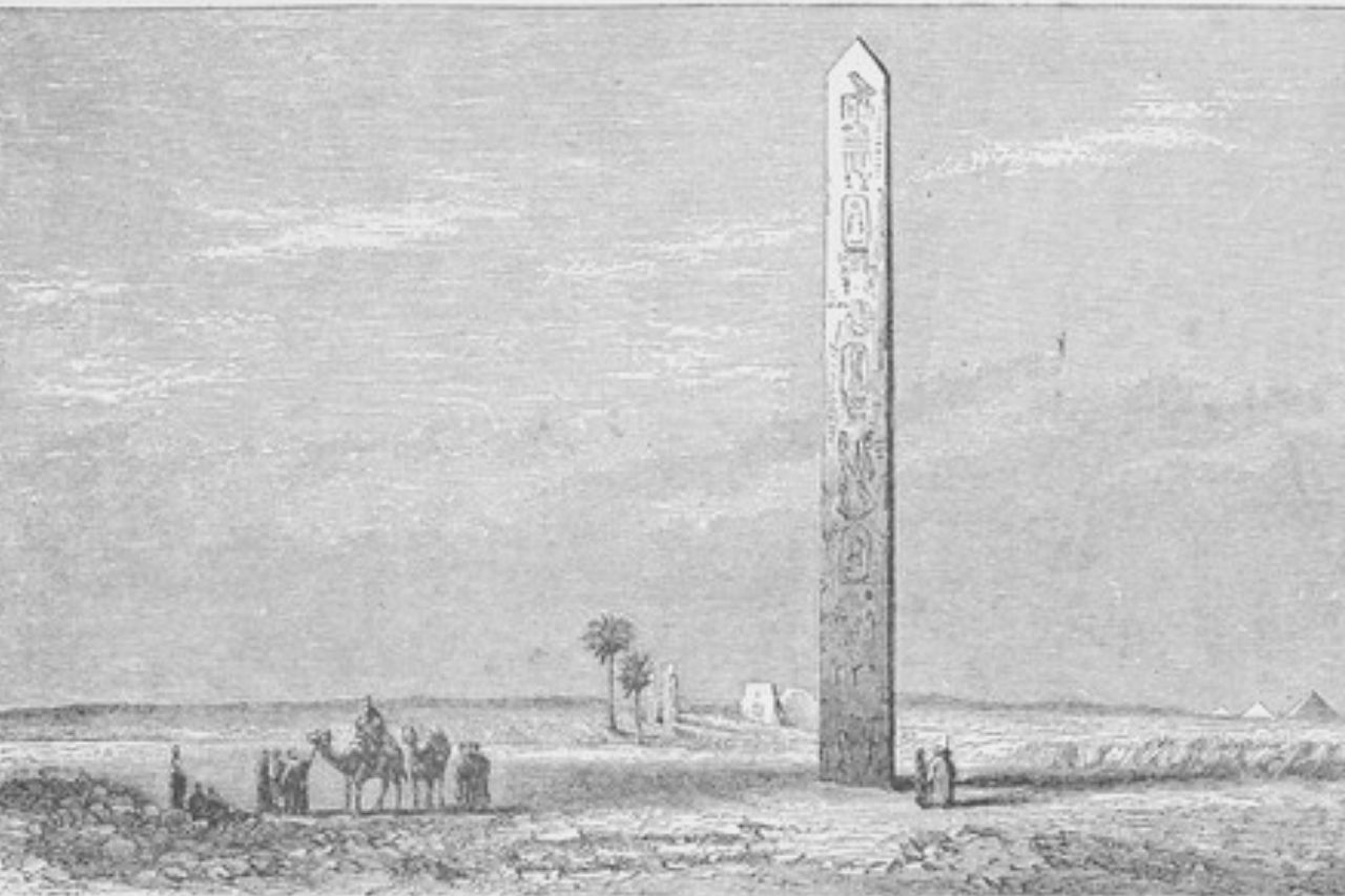 Dessin de l'obélisque de Sésostris
