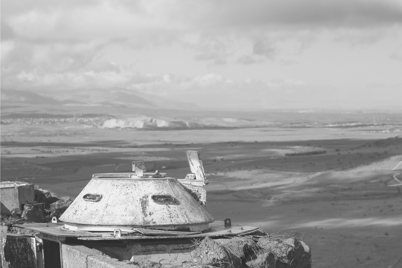 Vue depuis un bunker dans le Golan