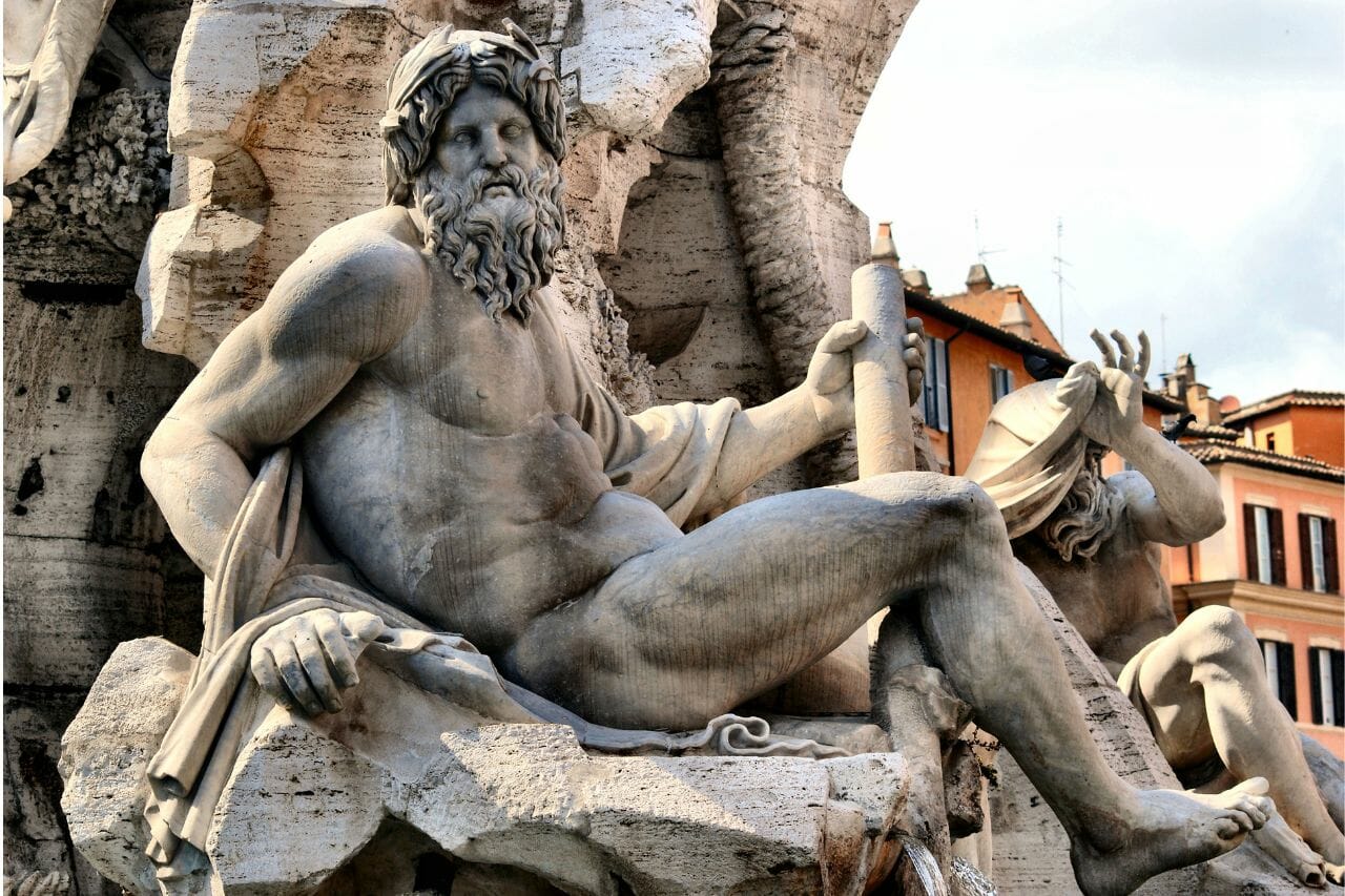 Zeus (Jupiter) contre Cronus (Saturne) - Le dieu du ciel grec et le Titan